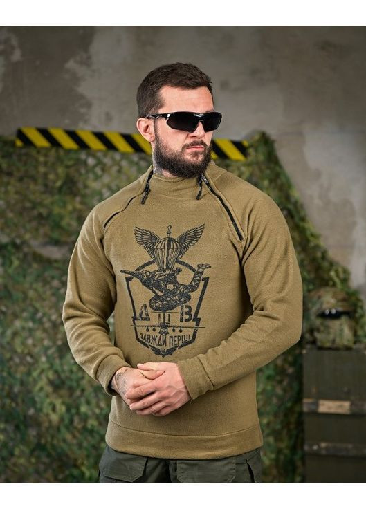 Тактична чоловіча кофта на флісі ДШВ койот No Brand (366439831)