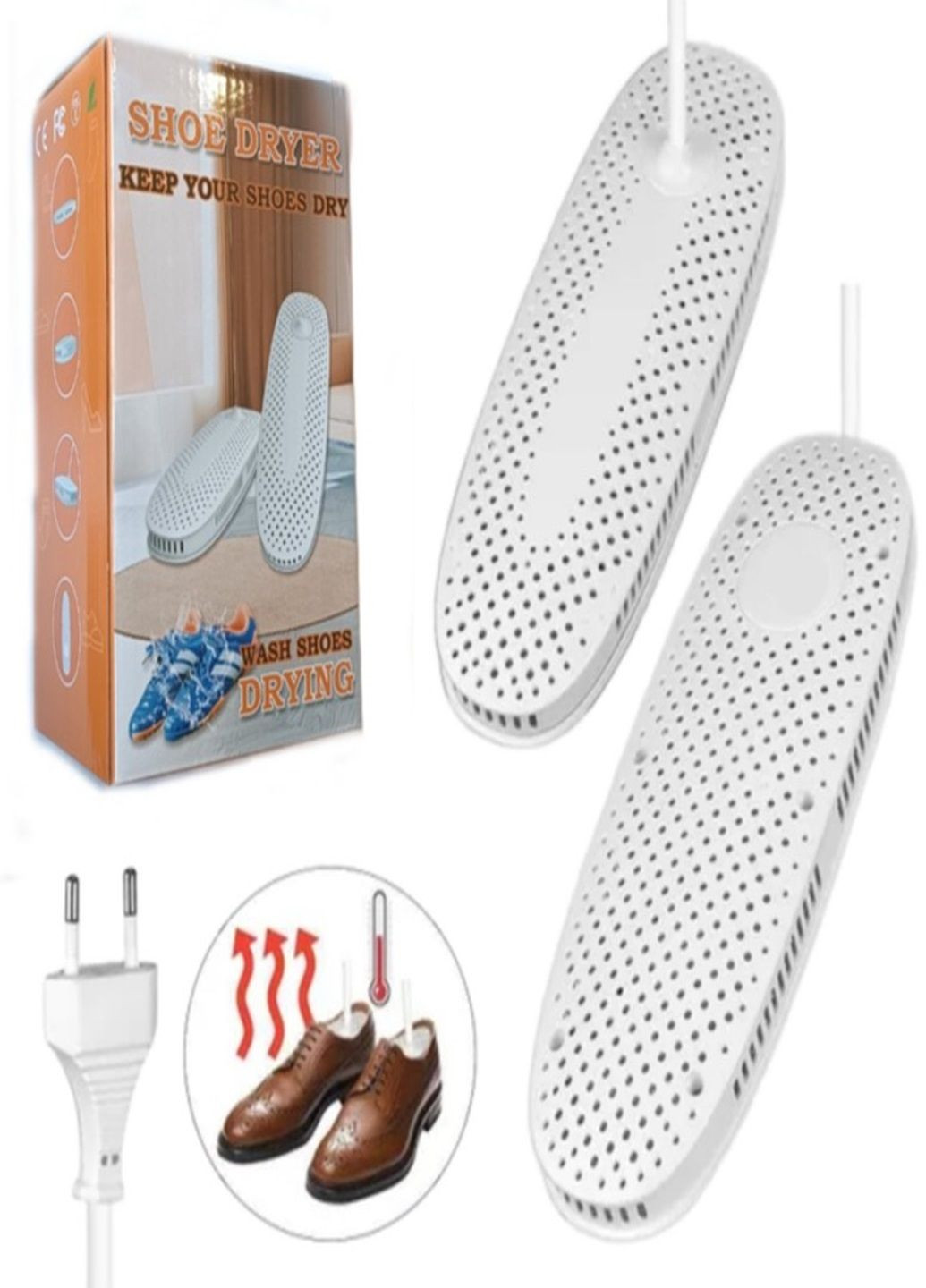 Сушарка для взуття електрична портативна універсальна від мережі 220 V No Brand (308862741)