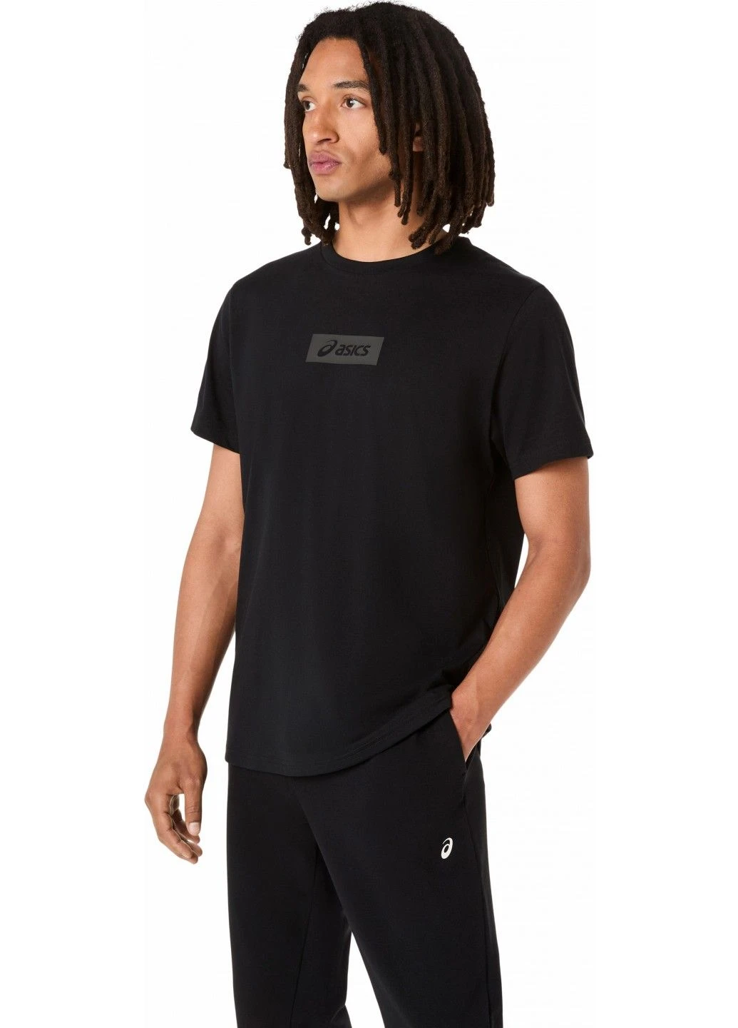 Чорна футболка Asics CHEST LOGO TEE