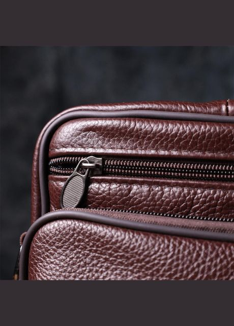 Сумка планшет через плечо мужская из натуральной кожи маленькая для документов и для телефона Коричневый 35902 Vintage (337466302)