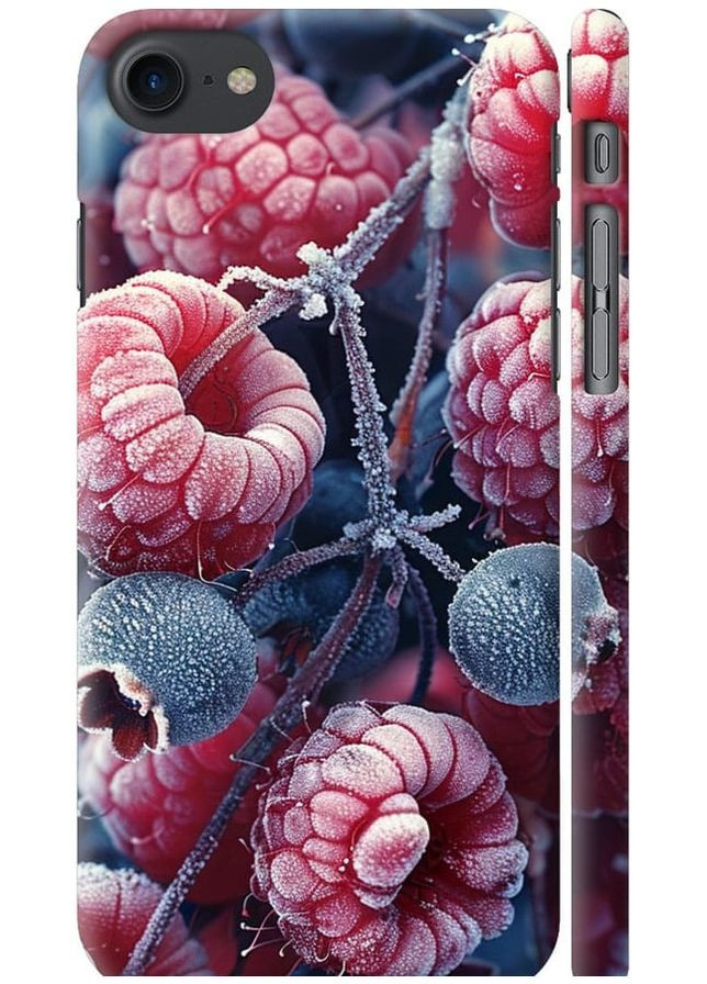 3D пластиковый глянцевый чехол 'Морозные ягоды' для Endorphone apple iphone se 2020 (285119107)