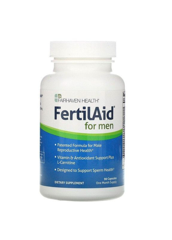 Репродуктивне здоров'я чоловіків, FertilAid for men,, 90 капсул 2015 Fairhaven Health (364195002)