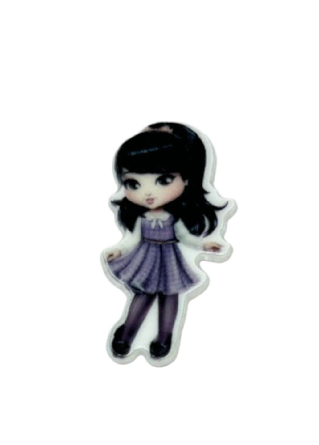 Серединка для бантика (декор пластик)3,8*2,0 см Куколка Джули, арт 01498, 1 шт No Brand (337990614)