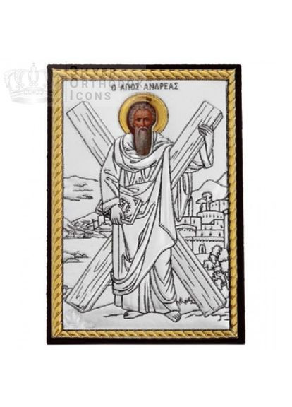 Срібна Ікона Святий Андрій Первозваний 4х6см Prince Silvero (265215723)