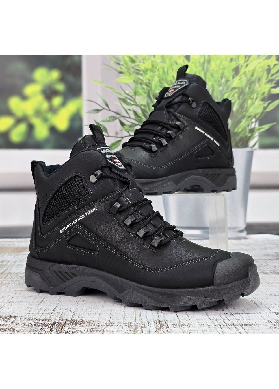 Черевики чоловічі зимові чорні на шнурках Paolla (366341474)