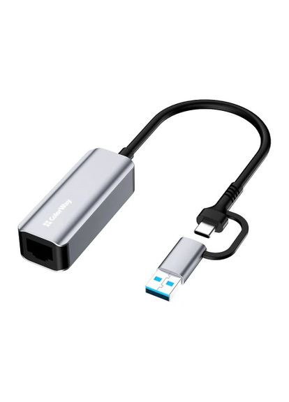 Сетевой адаптер USB 3.0/Type-C - Gigabit Ethernet, Grey, (CW-AD-CRG) Colorway (370616503)