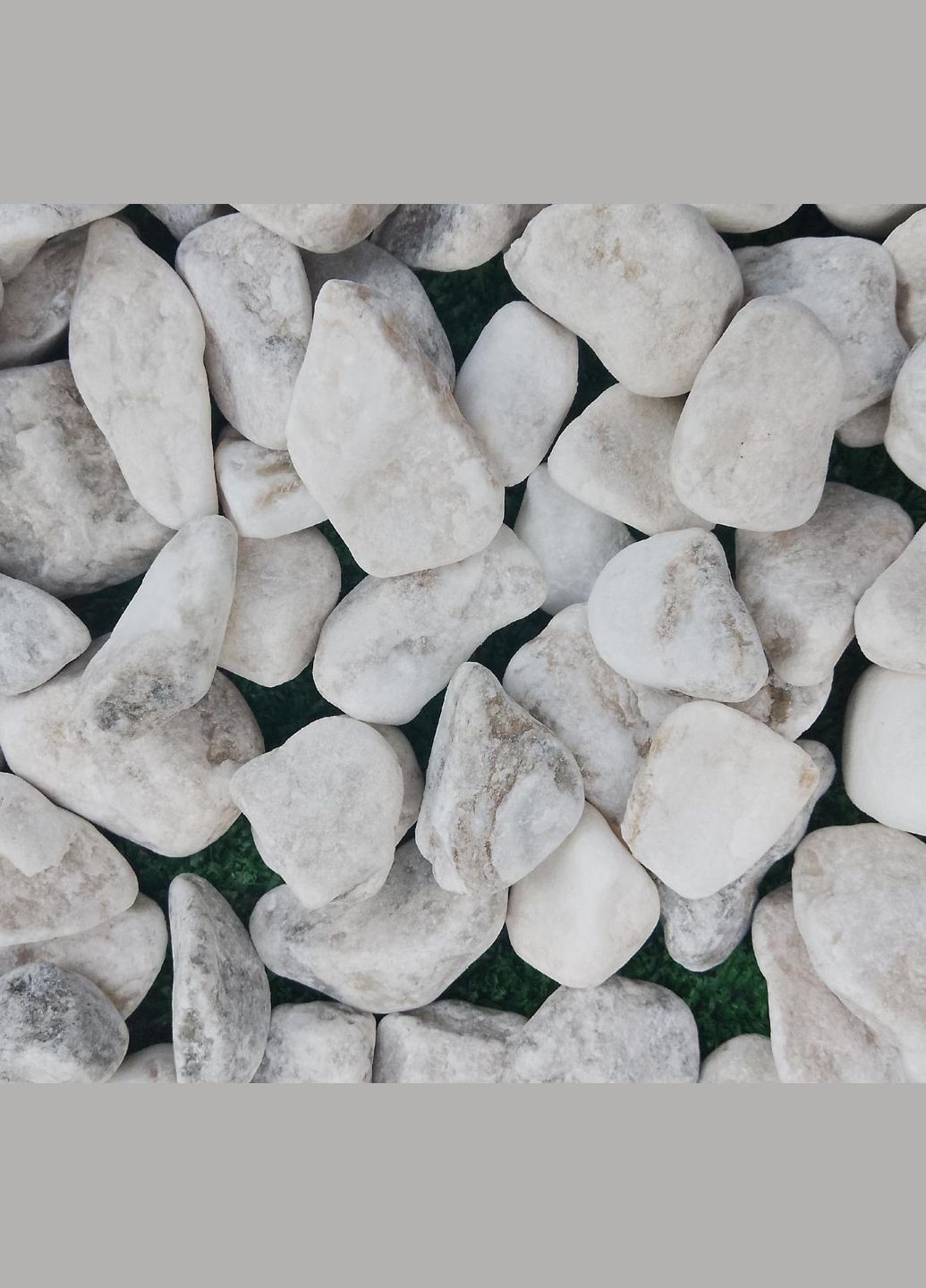 Галька мармурова 20-40 мм Біло-сіра 5 кг Дніпро (340542912)