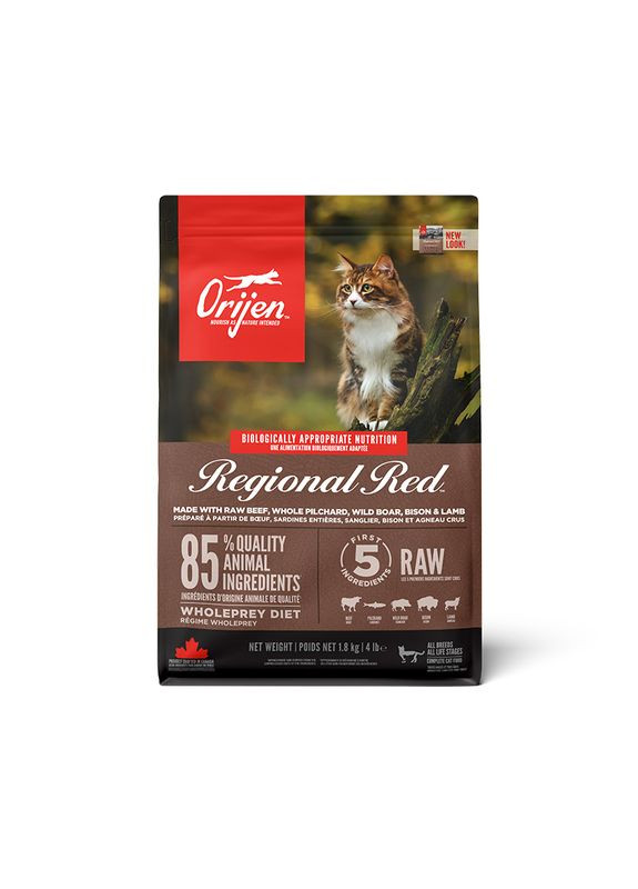 Сухой корм для котов Regional Red со вкусом мяса и рыбы 1.8 кг (o28218) Orijen (315501826)
