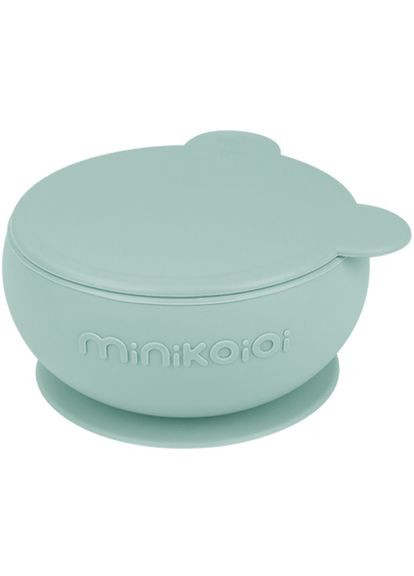 Глубокая тарелка с крышкой на присоске Bowly - River Green (101080007) MinikOiOi (323123715)