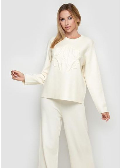 Белый свитер 110-2808d-87 milk sam m Samange