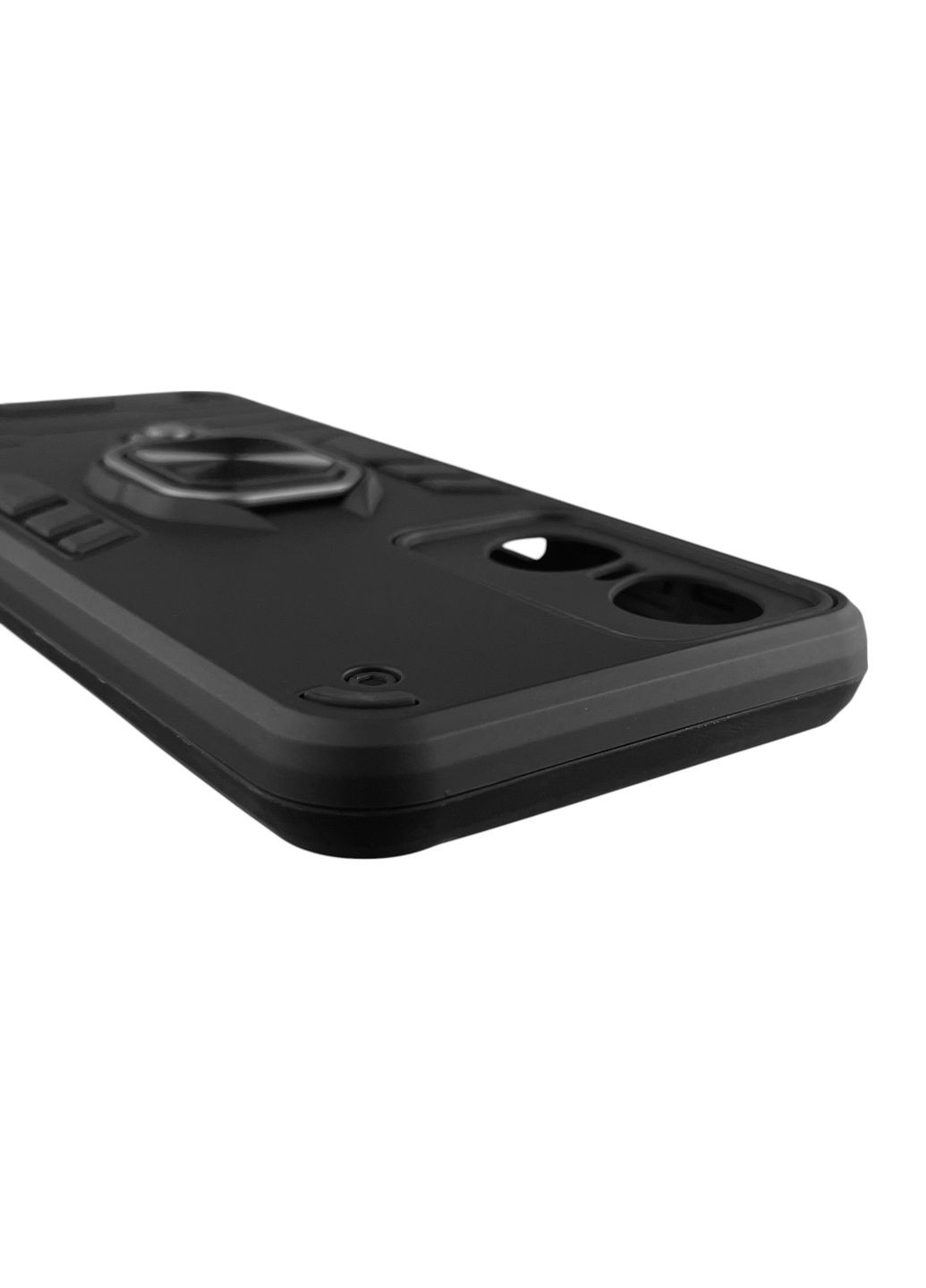 Чохол для телефона Pop 6 Pro (BE8) броньований з магнітним кільцем-тримачем на техно поп 6 про чорний Tecno (366233273)