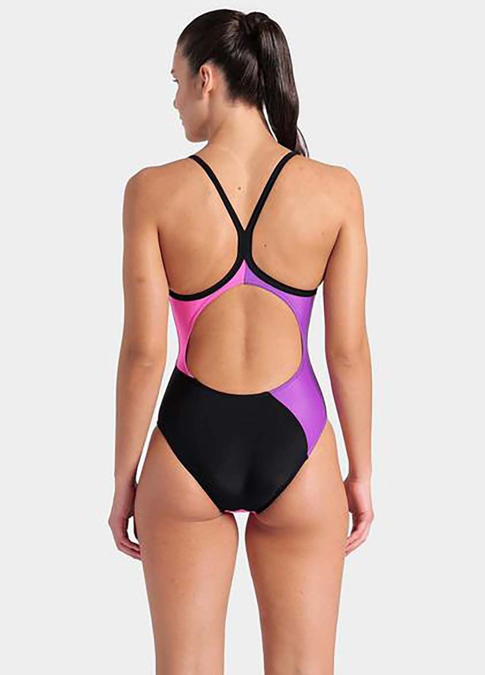 Комбінований демісезонний купальник закритий для жінок multi slices swimsuit lightdro мультиколор Arena