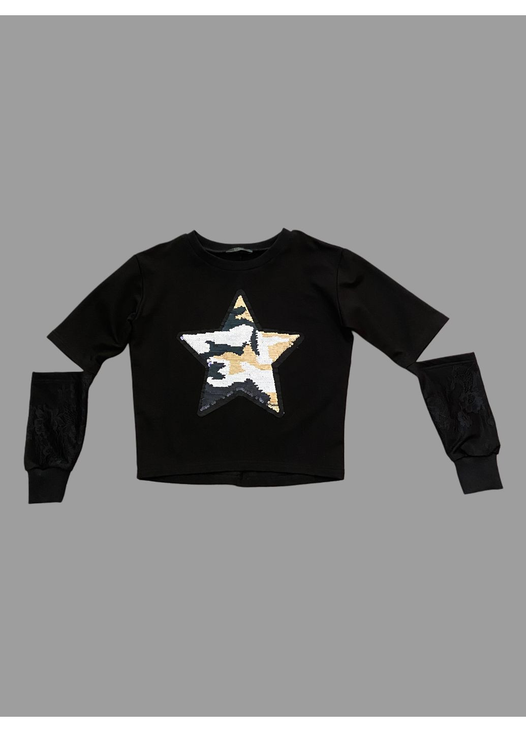 Baby Angel свитшот для девочки черный черный праздничный, повседневный, вечерний трикотаж