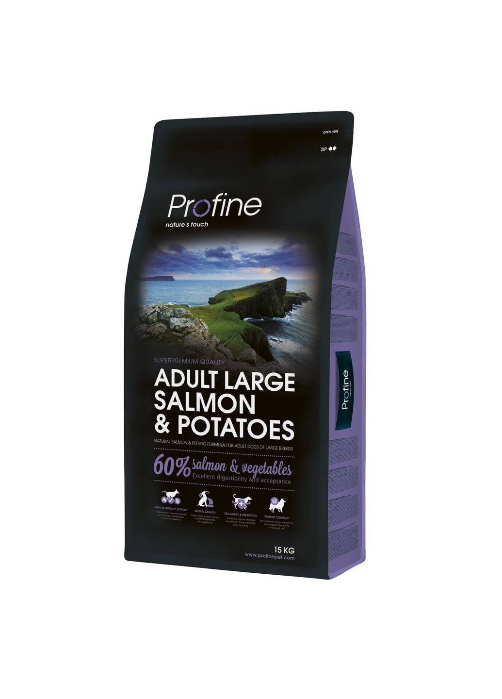 Сухий корм для дорослих собак великих порід Adult Large Salmon з лососем і картоплею 15 кг Profine (279569329)