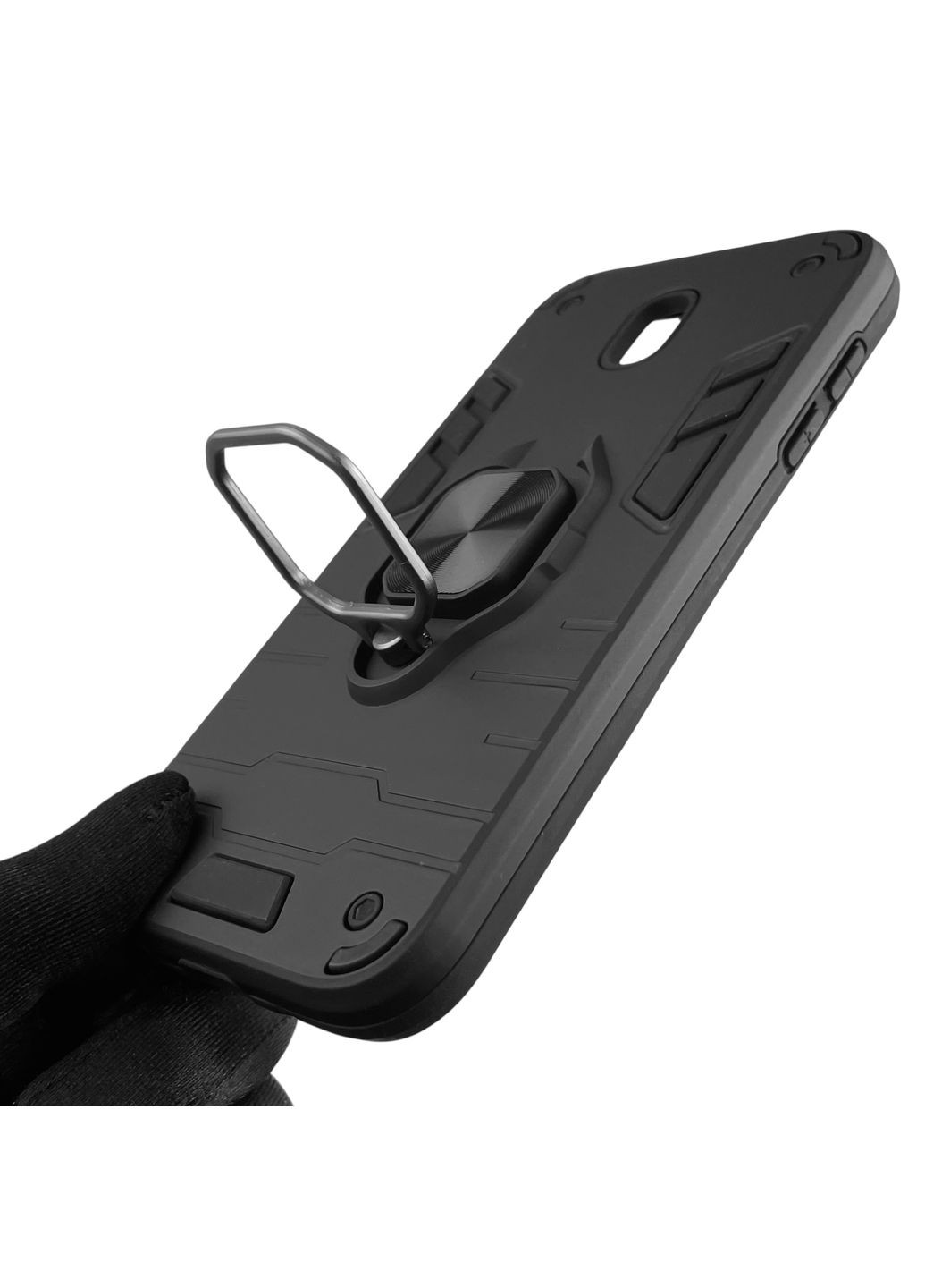 Чохол для телефона Galaxy J5 2017 (SM-J530H) броньований з магнітним кільцем-тримачем на самсунг дж5 2017 чорний Samsung (366235914)