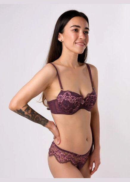 Бордовый бюстгальтер rg14sdz с формованной чашкой на косточках Valery с косточками