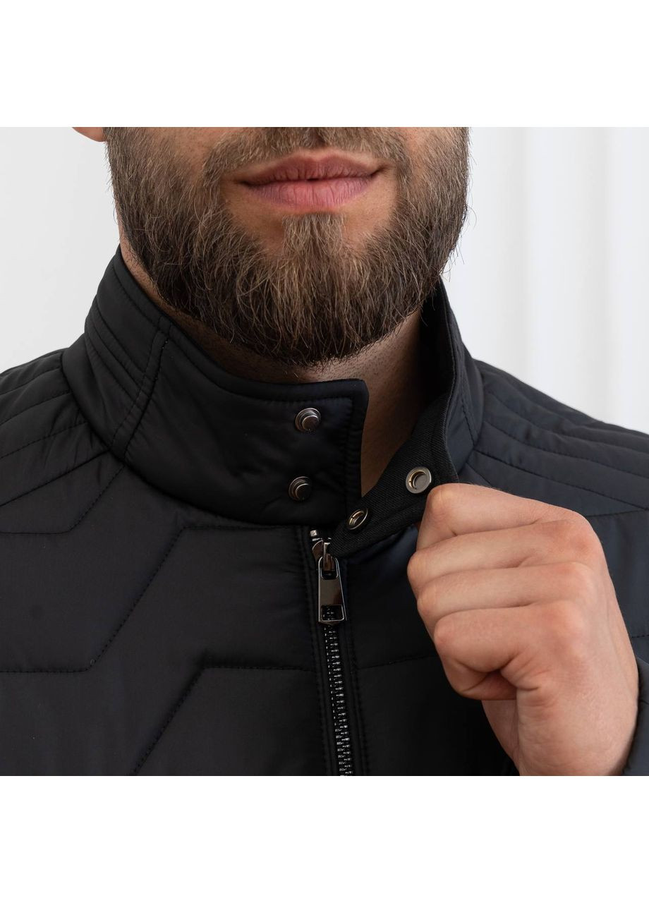 Чорна демісезонна чоловіча демісезонна куртка великого розміру SK