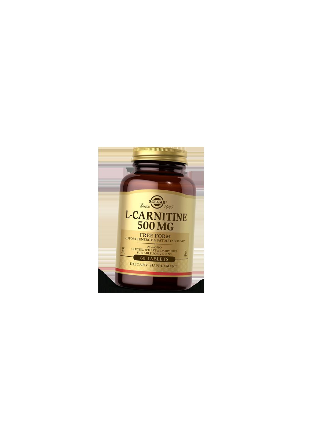 Л Карнітін, LCarnitine 500, 60таб (02313006) Solgar (296687488)