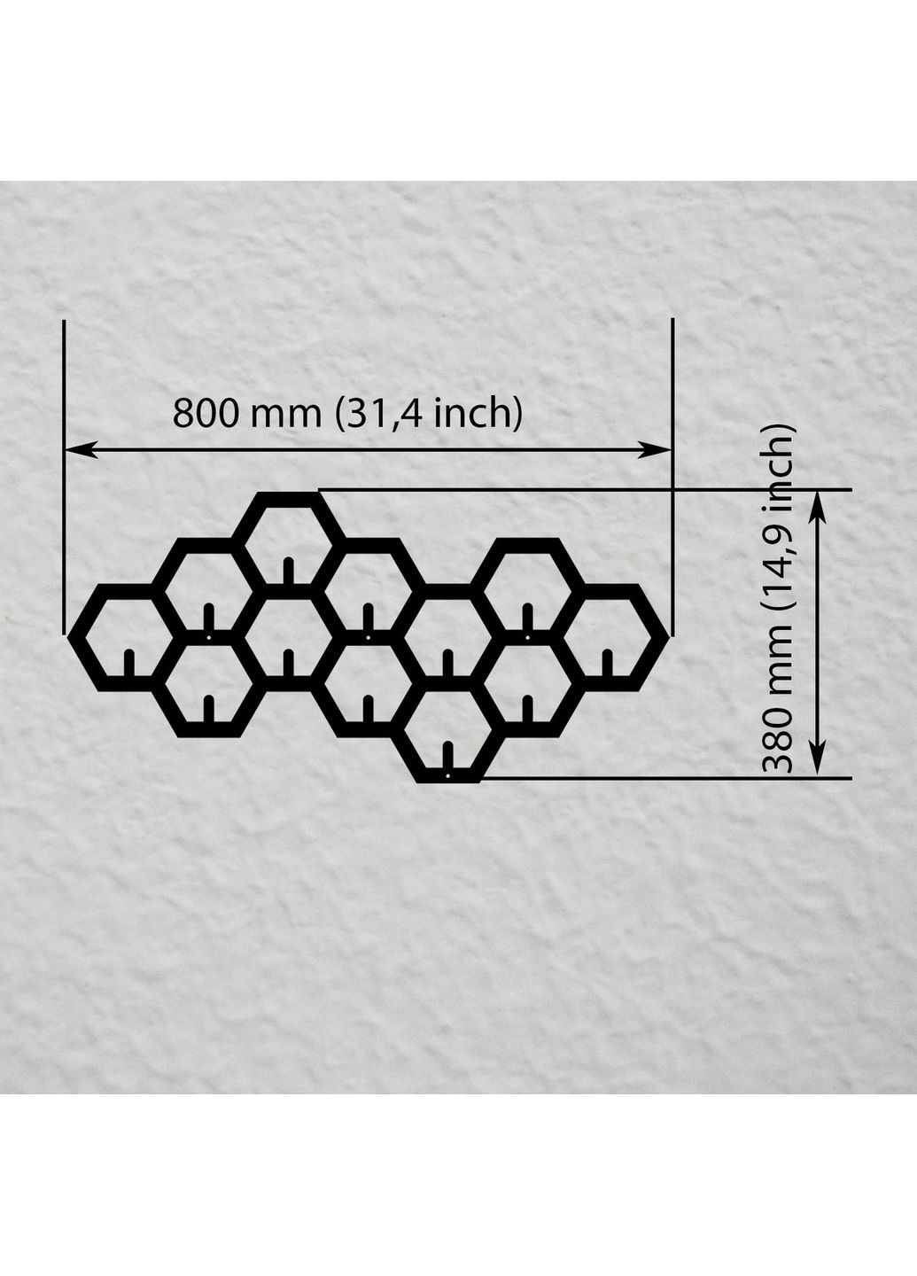 Вешалка для одежды из металла "Соты №2" No Brand (368896731)