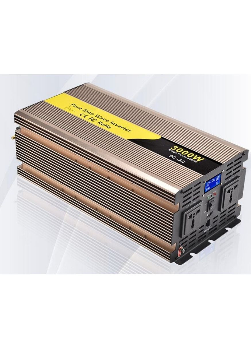 Перетворювач напруги Pure Sine Wave Inverter 12В-220В 3000W інвертор чистий синус (2104618828) No Brand (369963242)