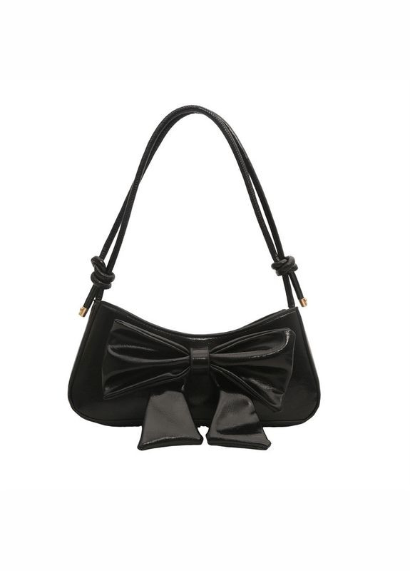 Женская черная сумка 3212 багет No Brand (303322987)