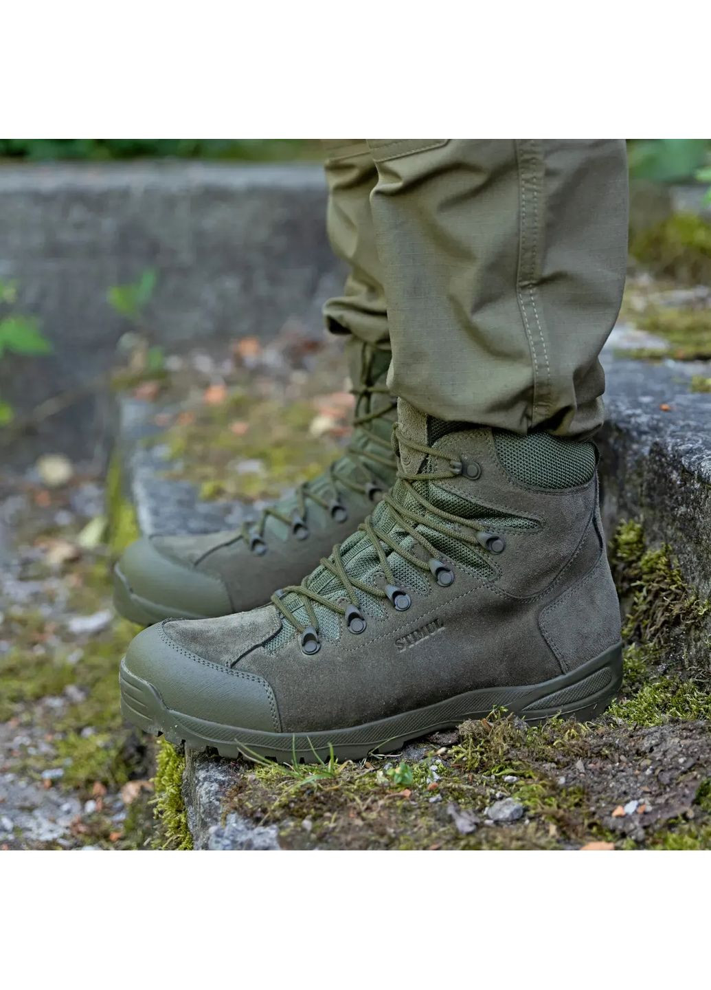 Военные Женские Демисезонные Берцы из Кожи. 39-47р Олива. Выдерживают постоянные нагрузки! STDF-2150 No Brand (349513260)