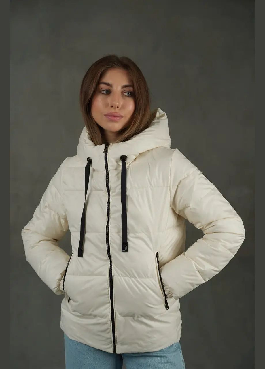 Молочная демисезонная женская весенняя куртка SK