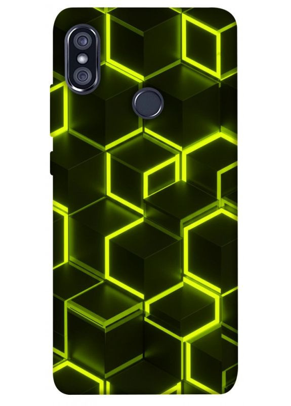 Чохол з принтом для Xiaomi Redmi Note 5 Pro, 5 (DC) для Сяомі, ксіомі редмі ноте 5 про, ноте 5 Neon hexagon No Brand (338601605)