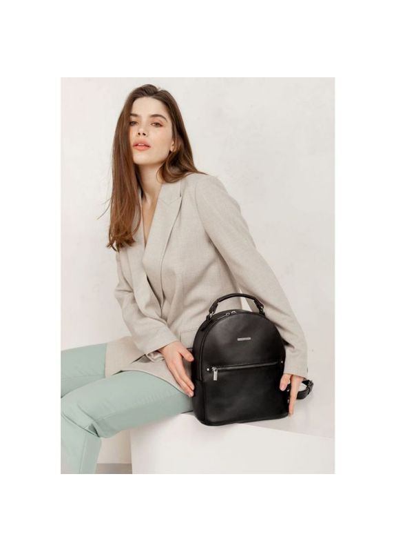 Рюкзачок жіночий шкіряний Kylie краст Чорний BlankNote (301871570)