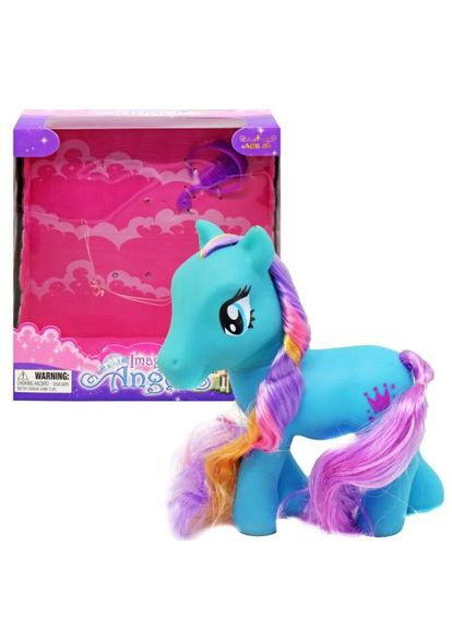 Фигурка пони Imagine Angel голубая MIC игрушка для девочек с расческой и тиарой для творчества ProDobro (367092712)