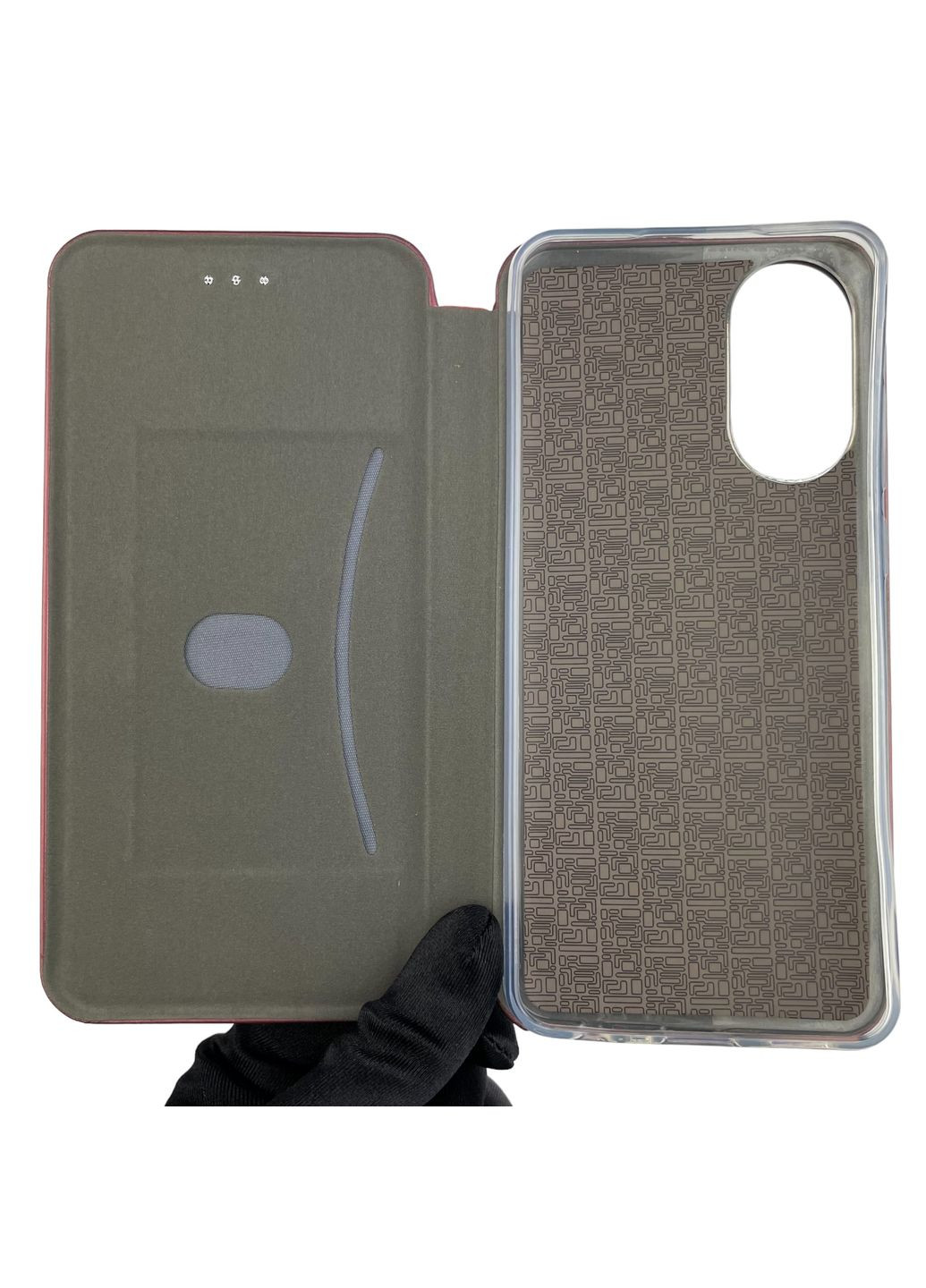 Чохол-книжка для A78 4G з підставкою на оппо а78 4г бордова gd1 Oppo (366021558)