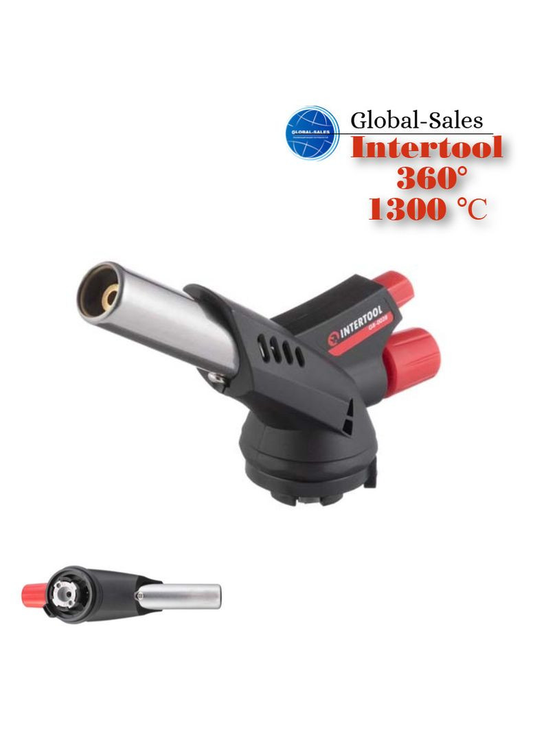 Горелка газовая с пьезоподжигом 150 мм (GB-0028) Intertool (349819825)