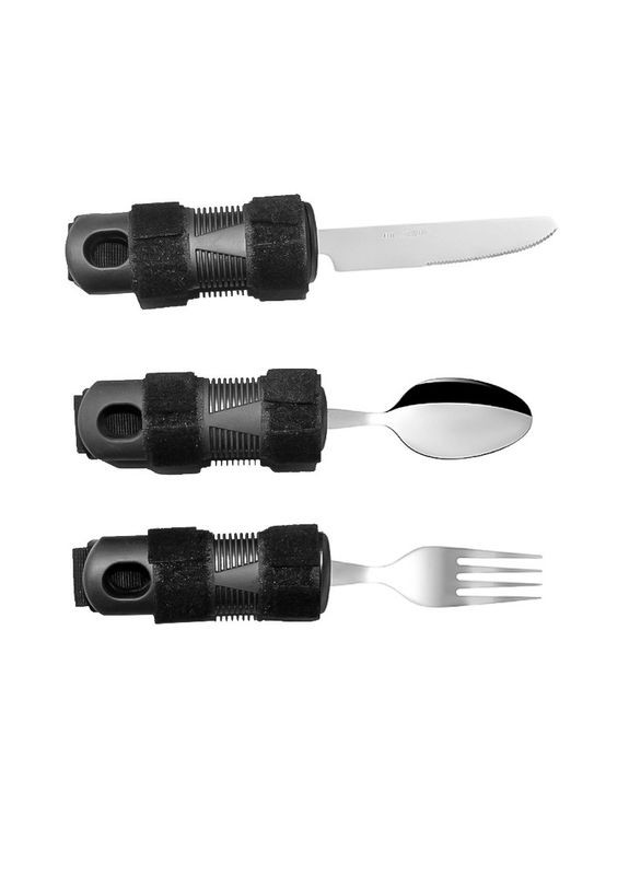 Столовий набір MS-3 для людей із тремором або артритом вилка ложка з фіксатором 2 шт. Lesko (349730098)