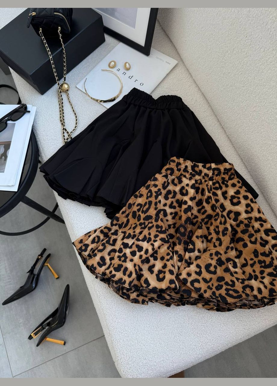 Коричневая юбка шорты No Brand