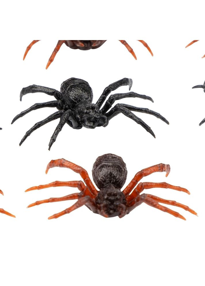 Праздничное украшение декор Halloween Пауки 12 шт 5 см 19242-005 пластик No Brand (361230650)