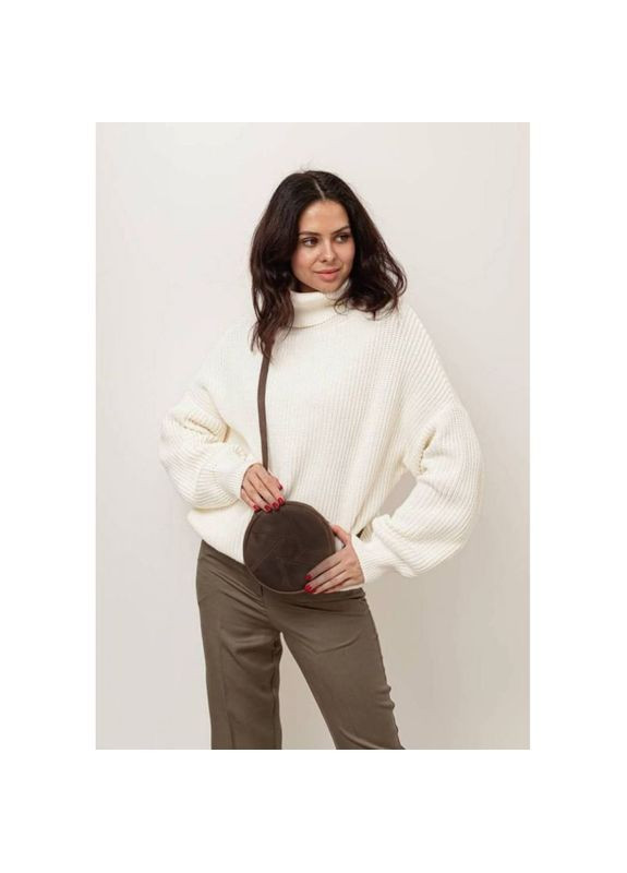 Шкіряна сумка жіноча через плече Бон-Бон темно-коричневий Crazy horse BlankNote (302008239)