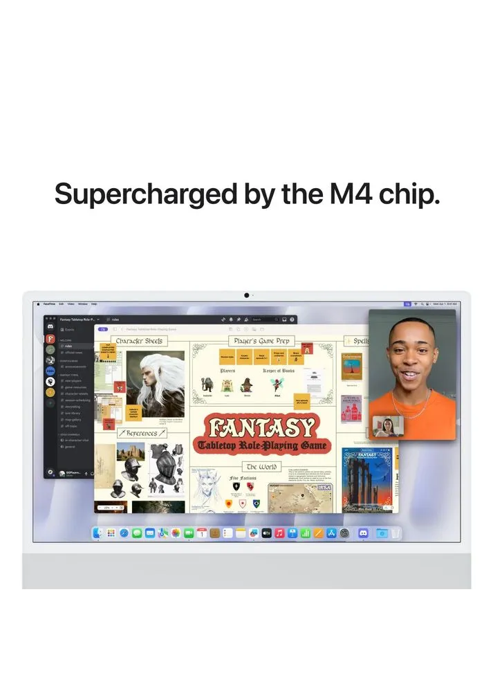 Комп'ютер 24" iMac Retina 4.5K / M4 (10-c/CPU, 10-c/GPU), 16, 512, Silver, Model A3137 (MWUV3UA/A) Apple (396173418)