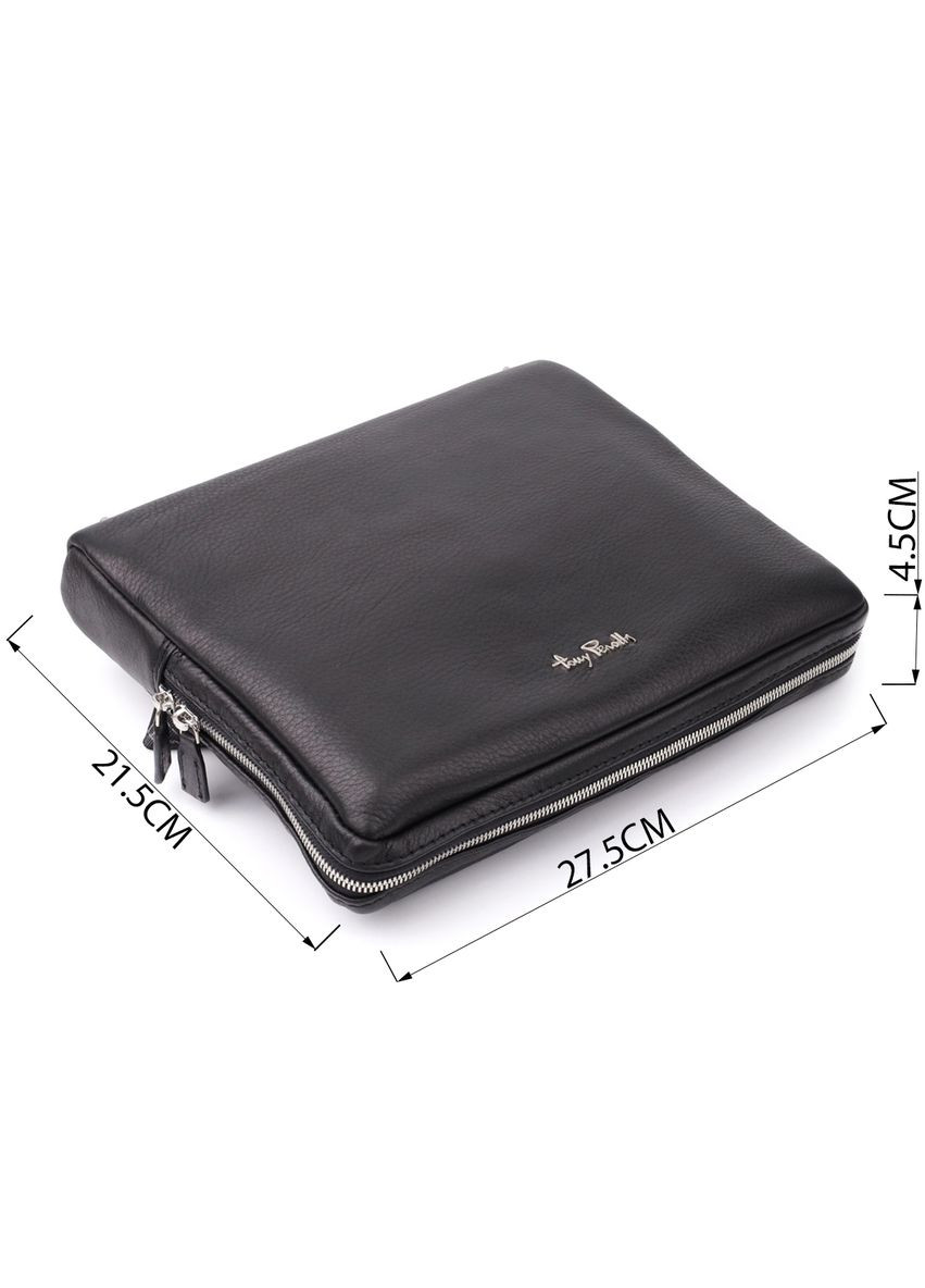 Мужская сумка для планшета из мягкой натуральной кожи 20846_1 (9594-28) nero Черный Tony Perotti (362046813)