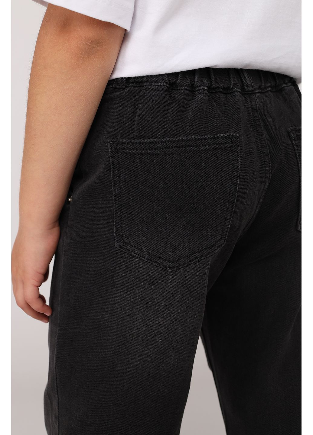 Темно-серые демисезонные джинсы wide leg для девочки цвет темно-серый cb-00279816 Yuki