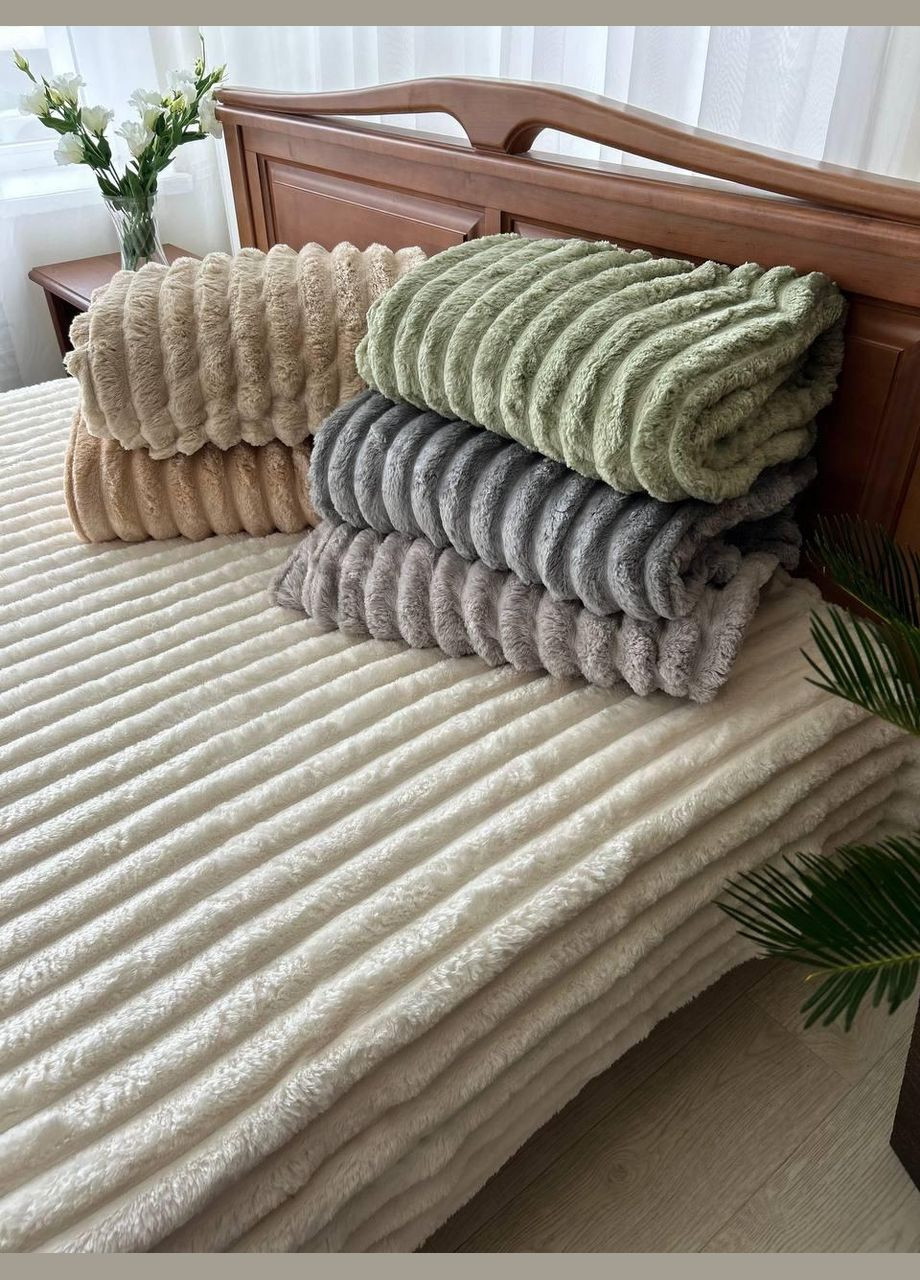 Теплый плед шарпей мягкий плюшевый Серый (П4К-Mpled002-03) No Brand (306633862)