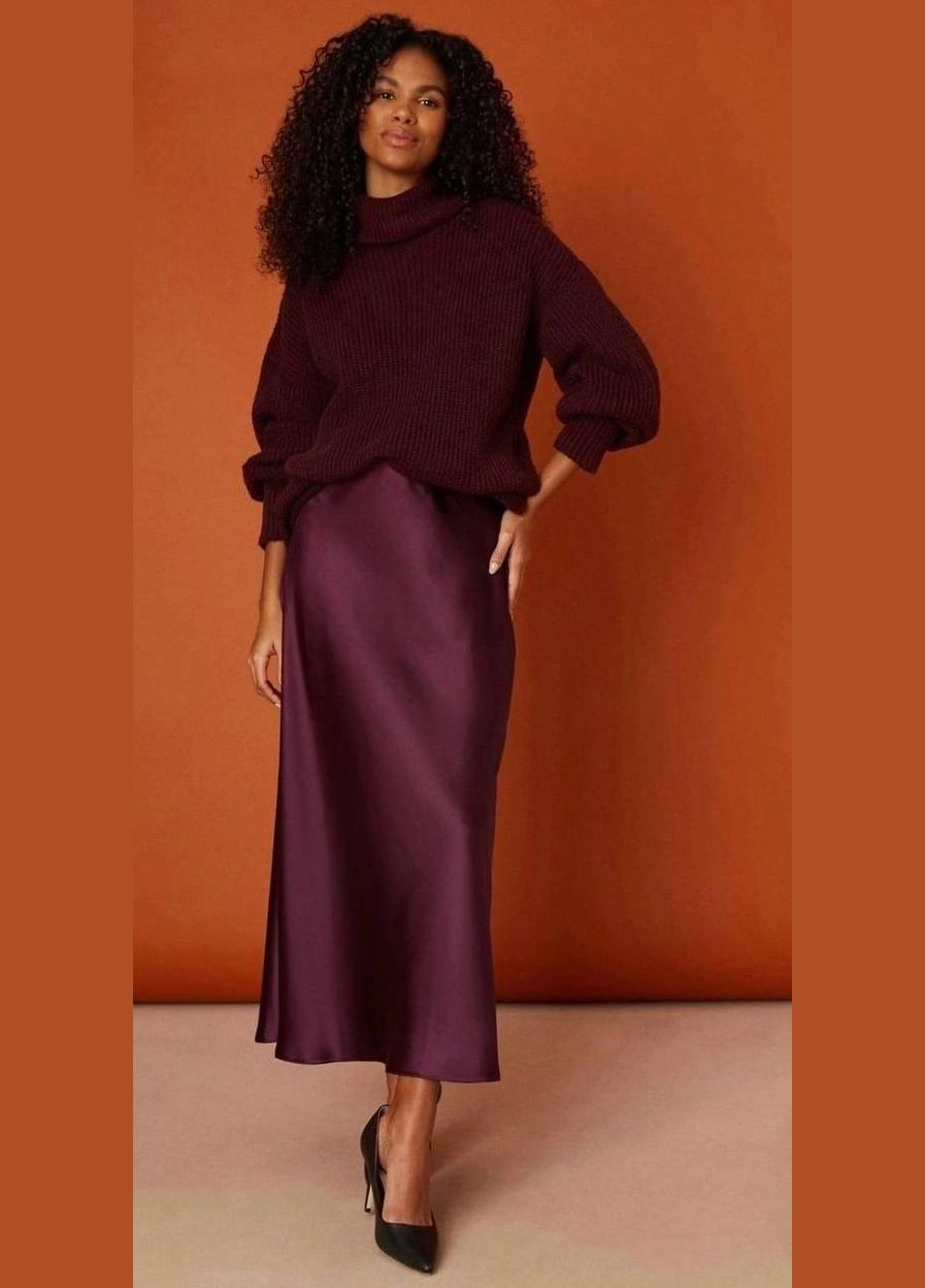 Шовкова спідниця довжини міді MonCher (334676325)