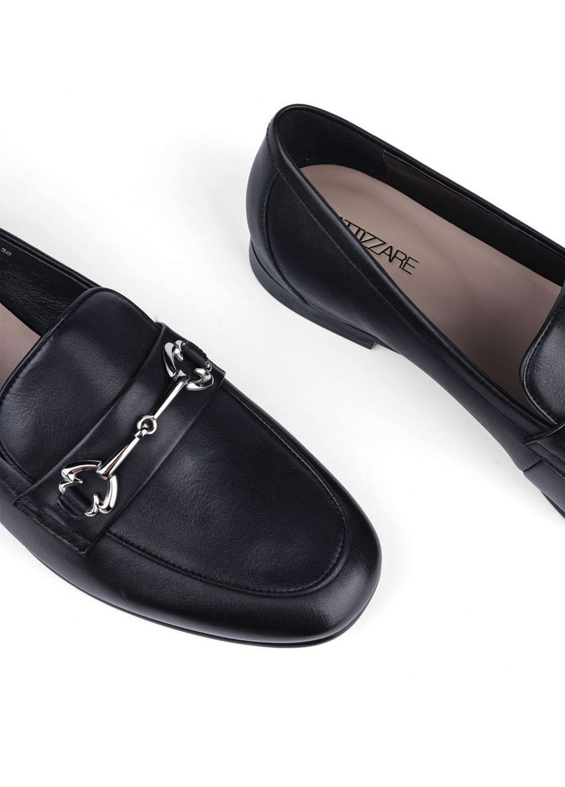 Черные женские слипперы jr1082-2 черная кожа Attizzare