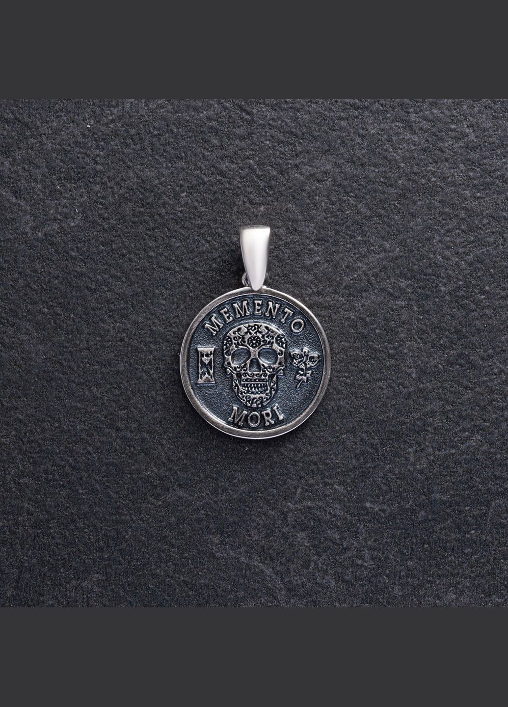 Срібний кулон Memento mori 133134 Oniks (276000933)