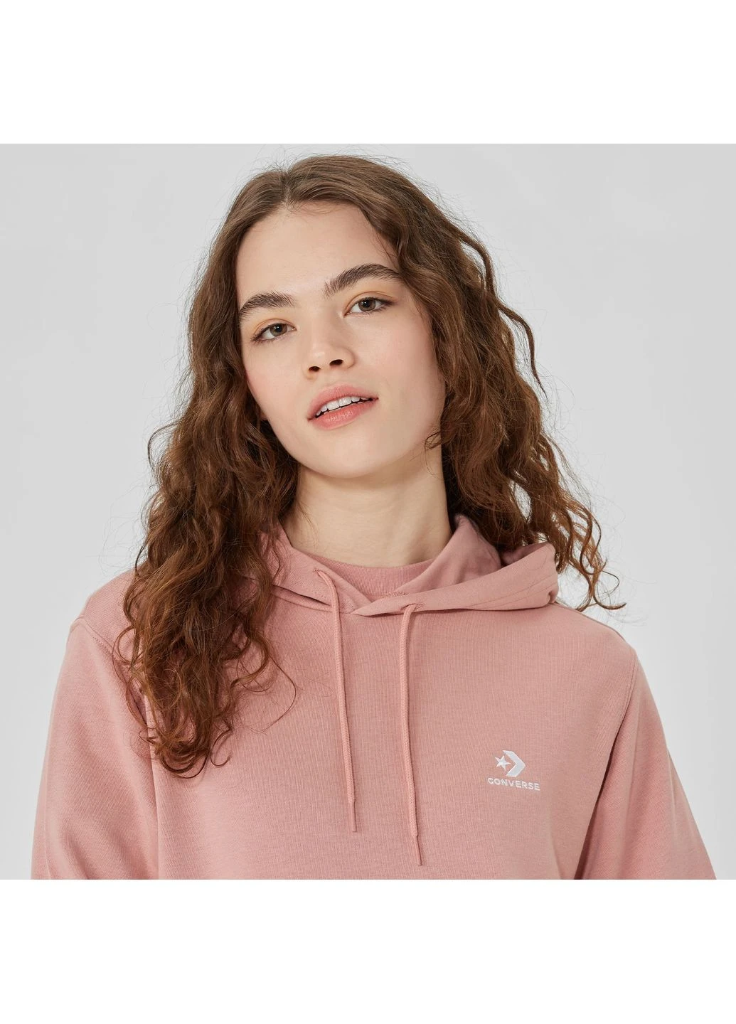Худи Go-To Embroidered Star Chevron French Terry Hoodie Pink 10023874-296 Converse (398029784)