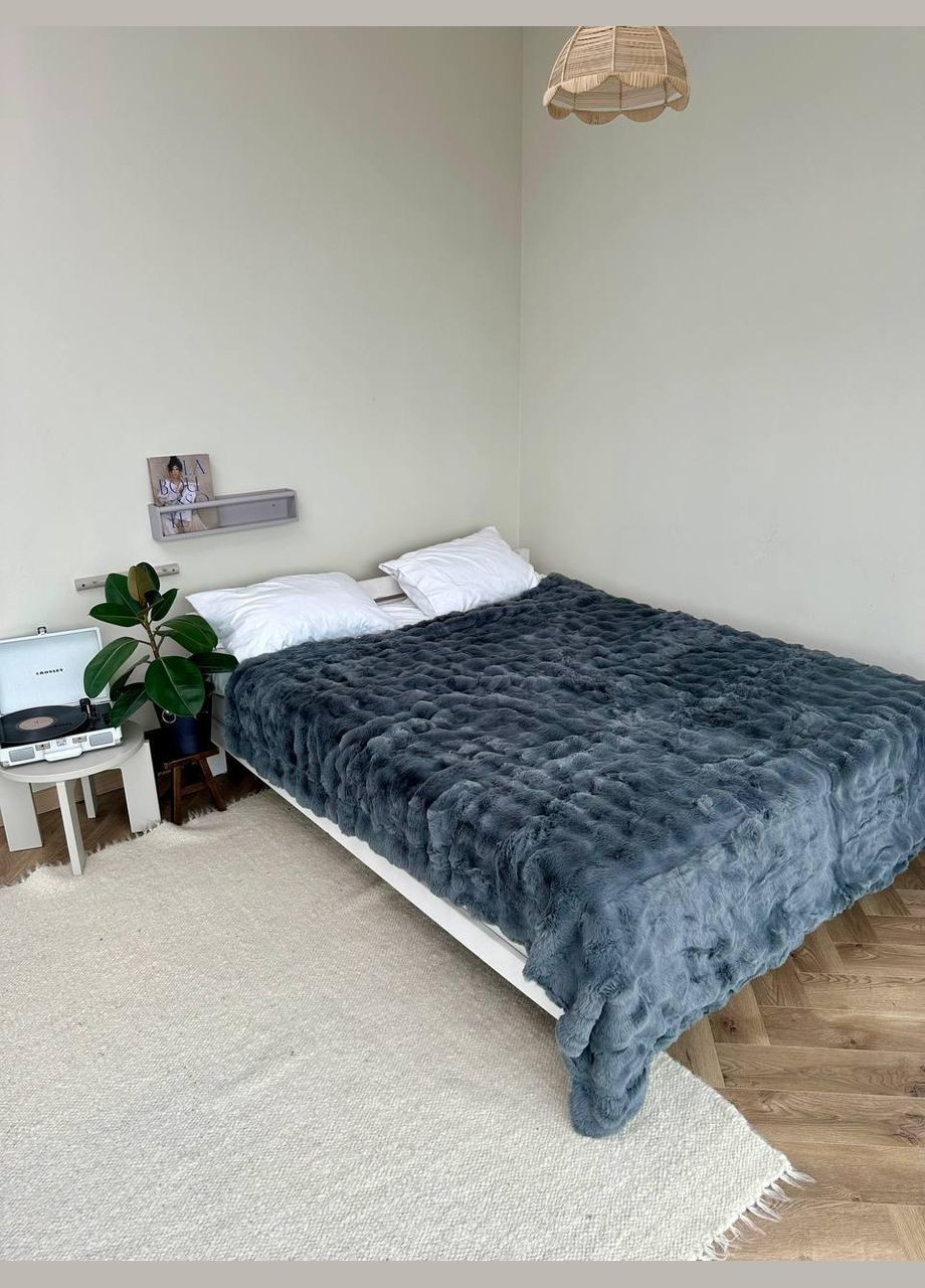 Покривало шиншила Євро 200х230 Темно-сірий (П4К-al-shinshila-pled-001-01) No Brand (316230813)