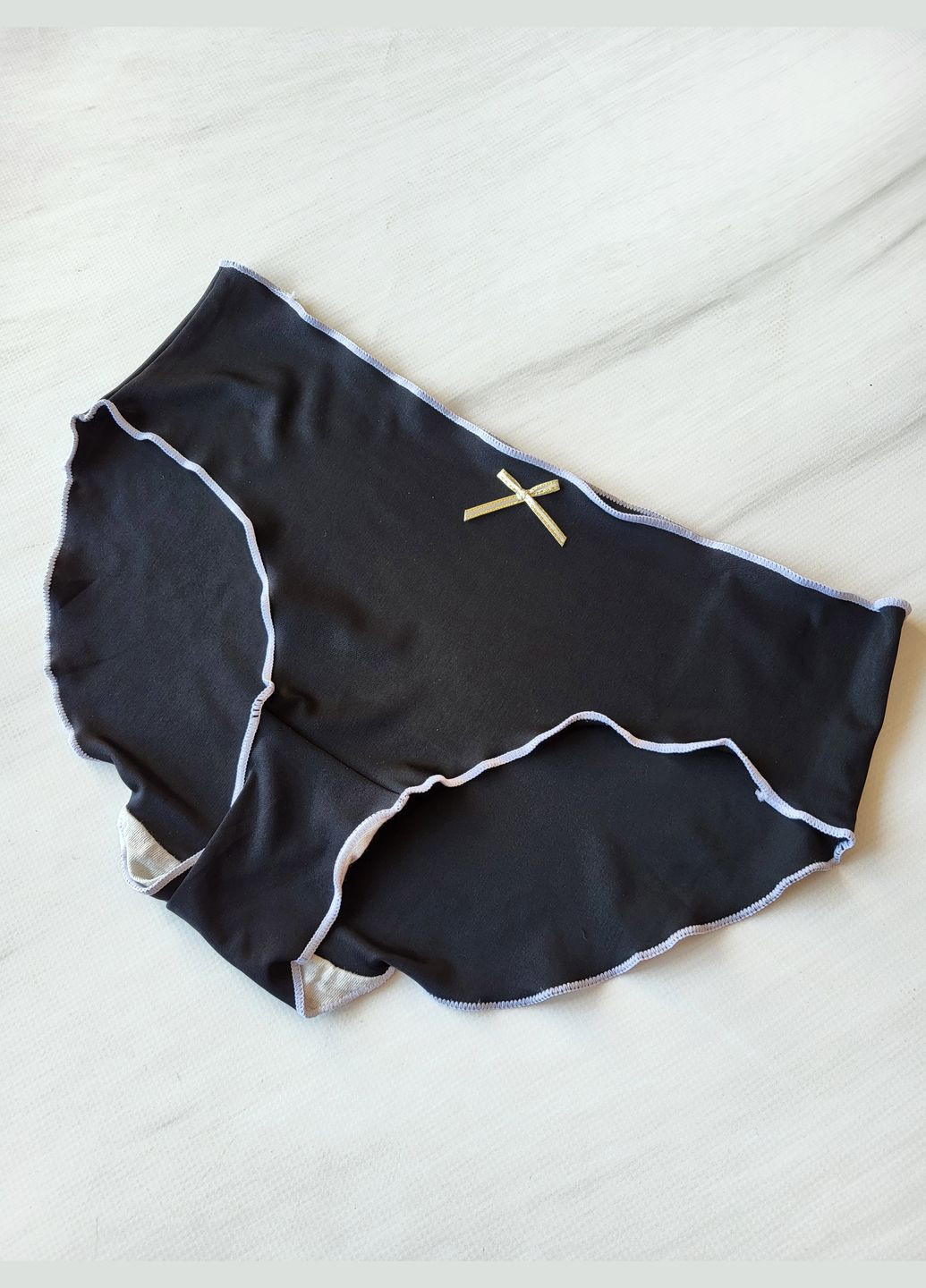 Трусики женские однотонные с белым ободком Ice Silk No Brand (316606228)