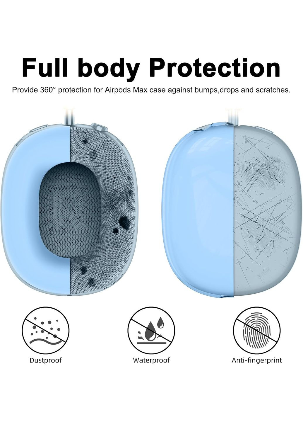 Чехол для Apple Airpods Max 2 / Airpods Max Ear Cups/Ear Pad/Headband Cover Blue (ARS83289) ARS (343049147)