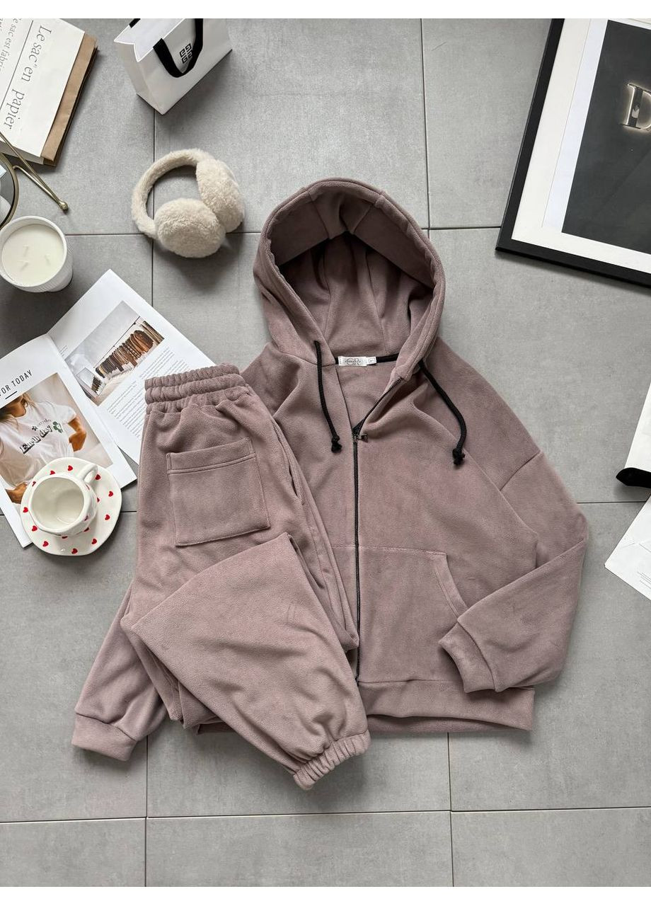 Жіночий теплий костюм із дабл стрейч флісу з капюшоном — ЗАМІРИ В ОПИСІ DK/DL Мода без кордонів (372898295)