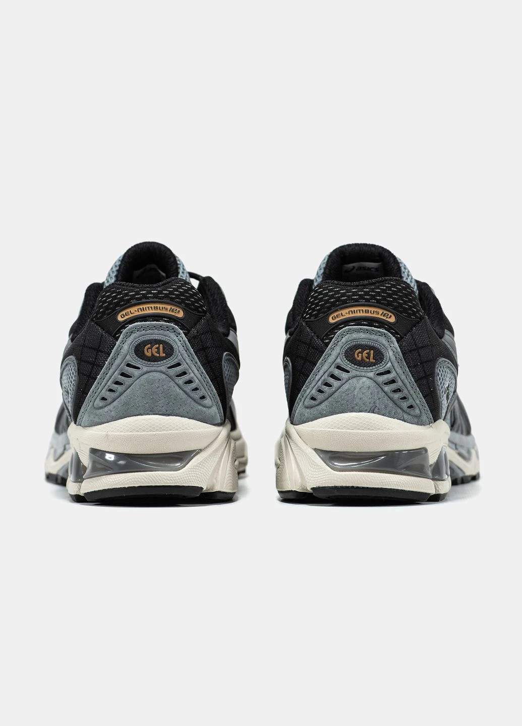 Серые демисезонные кроссовки мужские asics gel-nimbus 10.1 grey black | асикс гель нимбус серые No Brand