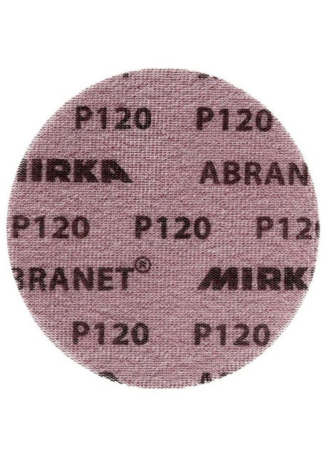 Шлифлист бумажный Abranet (150 мм, P120) шлифбумага шлифовальный диск на сетчатой основе (22218) Mirka (295032305)